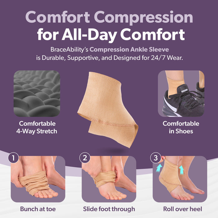Tan ace ankle brace applies support around around weak ankles for all-day comfort