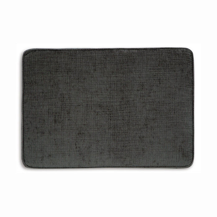 Erinslane ottoman in charcoal gray, top view, from Signature Design by Ashley