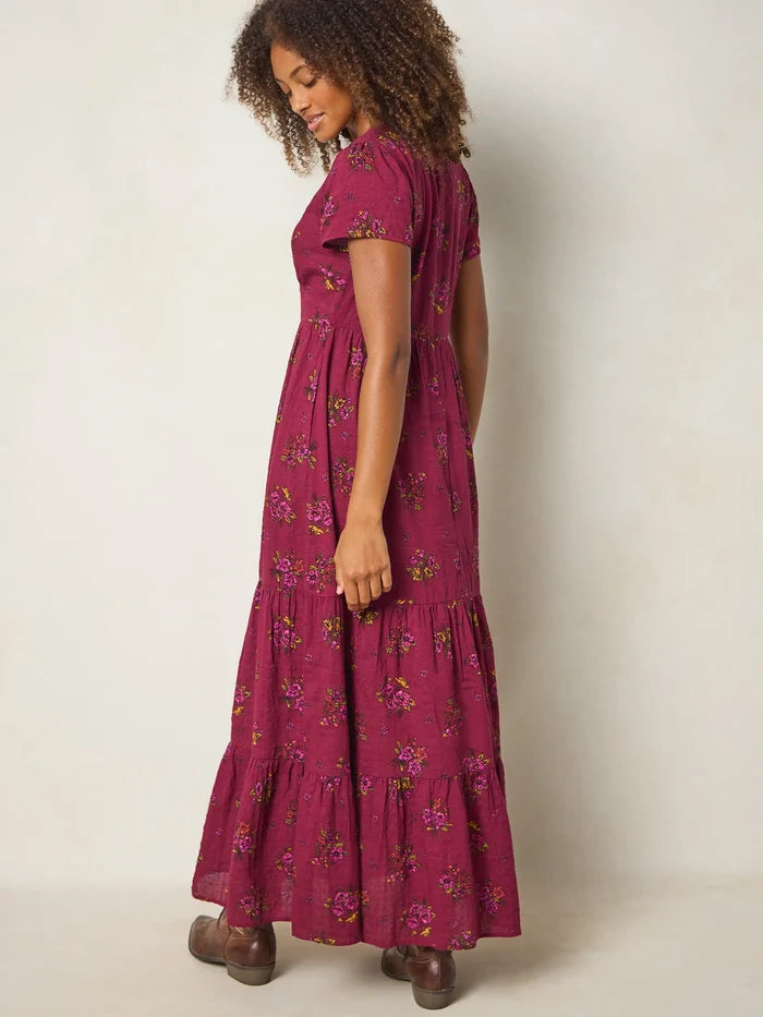 Evangeline Maxi Dress - Flower Picking Wine-view 5