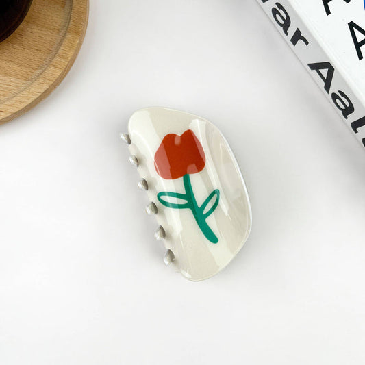 Fashion Flower Claw Clip, Fall Hair Clip: A