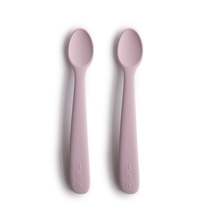 Mushie - Feeding Spoons - Silicone - Soft Lilac - Pack Of 2