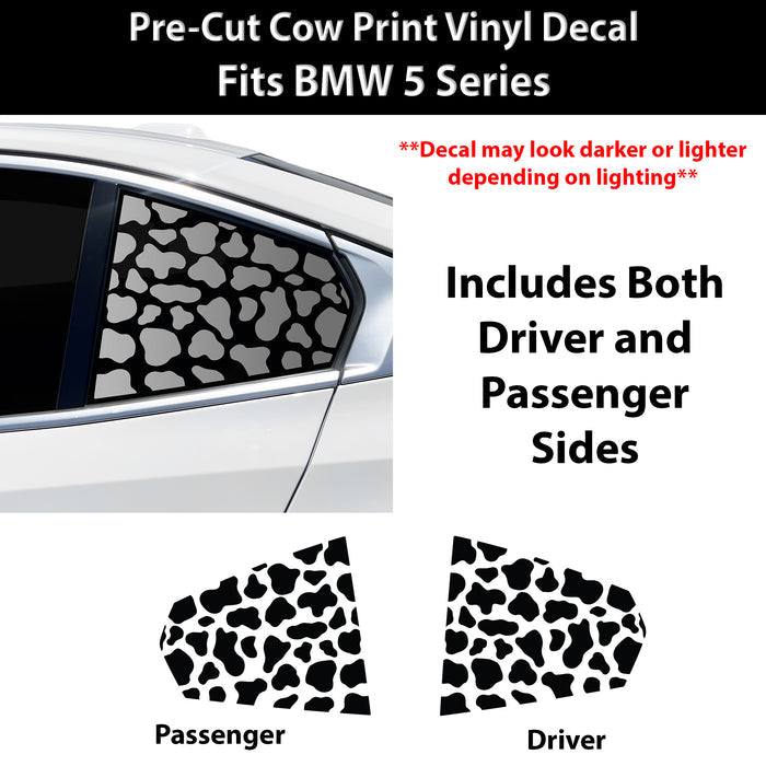 Fits BMW 5 Series 2024-2027 Animal Leopard Cheetah Cow Window Vinyl Decal Stickers - Bogar Tech Designs