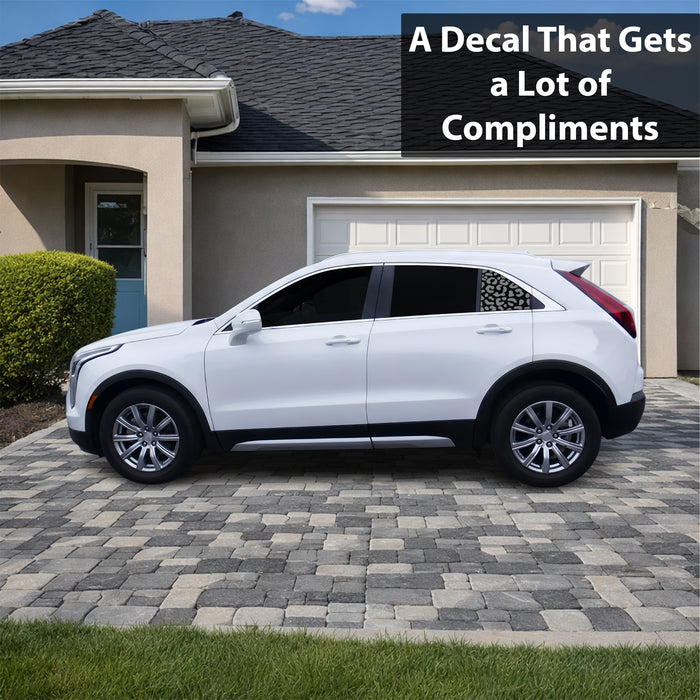 Fits Cadillac XT4 2019-2023 Animal Leopard Cheetah Cow Window Vinyl Decal Stickers - Bogar Tech Designs
