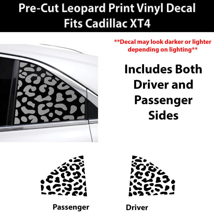 Fits Cadillac XT4 2019-2023 Animal Leopard Cheetah Cow Window Vinyl Decal Stickers - Bogar Tech Designs