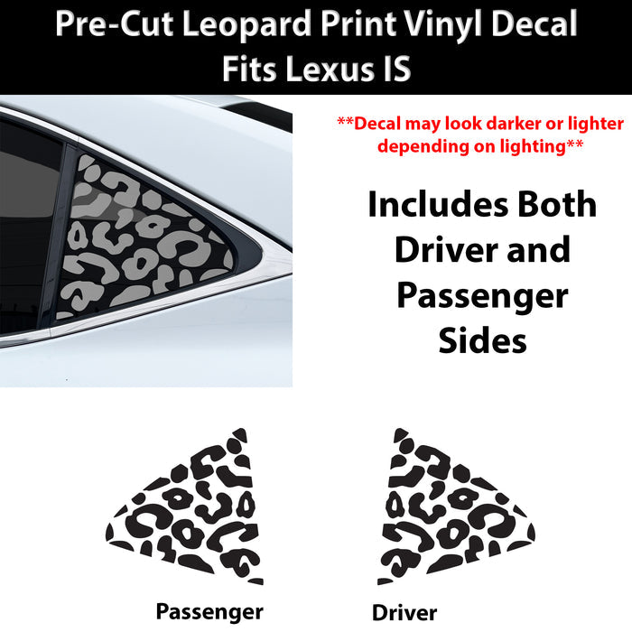 Fits Lexus IS 2017-2020 Animal Leopard Cheetah Cow Window Vinyl Decal Stickers - Bogar Tech Designs