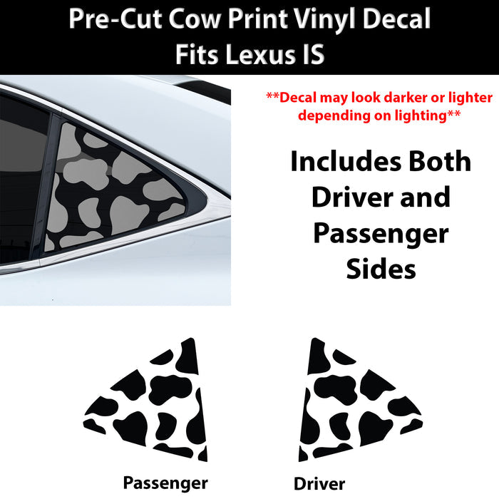 Fits Lexus IS 2017-2020 Animal Leopard Cheetah Cow Window Vinyl Decal Stickers - Bogar Tech Designs