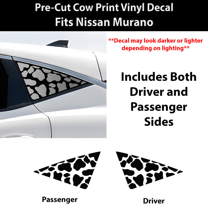 Fits Nissan Murano 2025-2026 Animal Leopard Cheetah Cow Window Vinyl Decal Stickers - Bogar Tech Designs