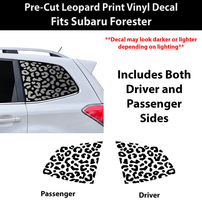 Fits Subaru Forester 2014-2018 Animal Leopard Cheetah Cow Window Vinyl Decal Stickers - Bogar Tech Designs