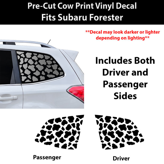 Fits Subaru Forester 2014-2018 Animal Leopard Cheetah Cow Window Vinyl Decal Stickers - Bogar Tech Designs