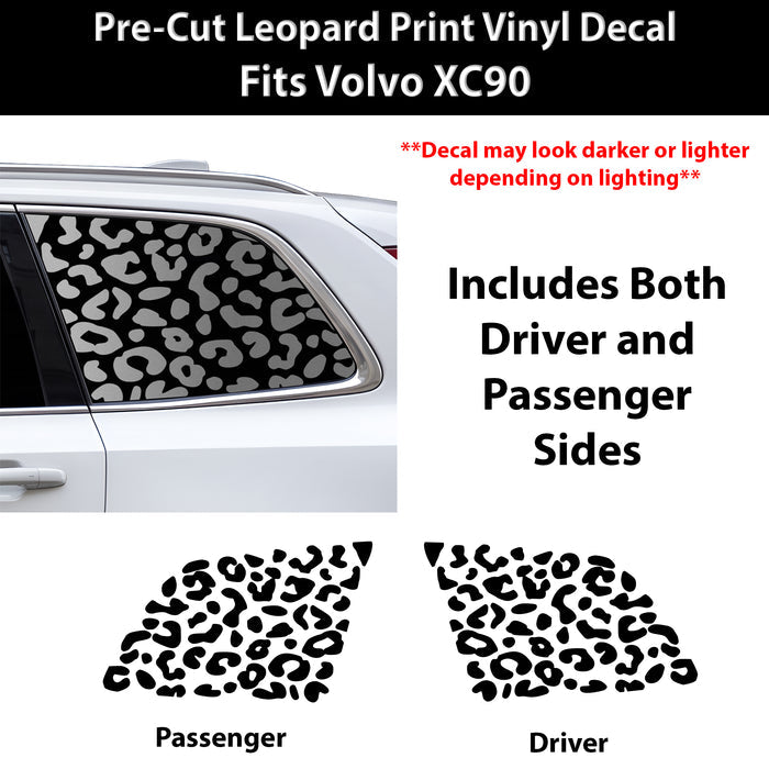 Fits Volvo XC90 2020-2025 Animal Leopard Cheetah Cow Window Vinyl Decal Stickers - Bogar Tech Designs