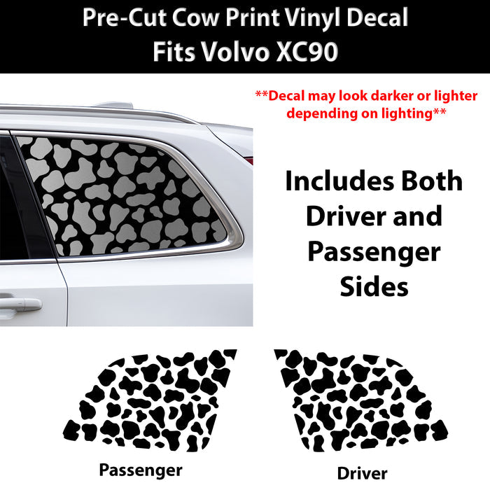Fits Volvo XC90 2020-2025 Animal Leopard Cheetah Cow Window Vinyl Decal Stickers - Bogar Tech Designs