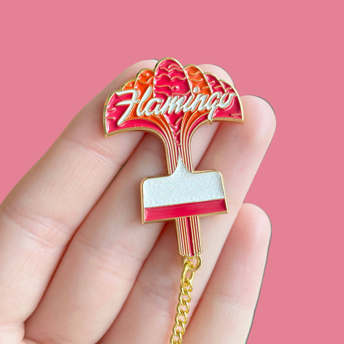 Flamingo Sign Pin