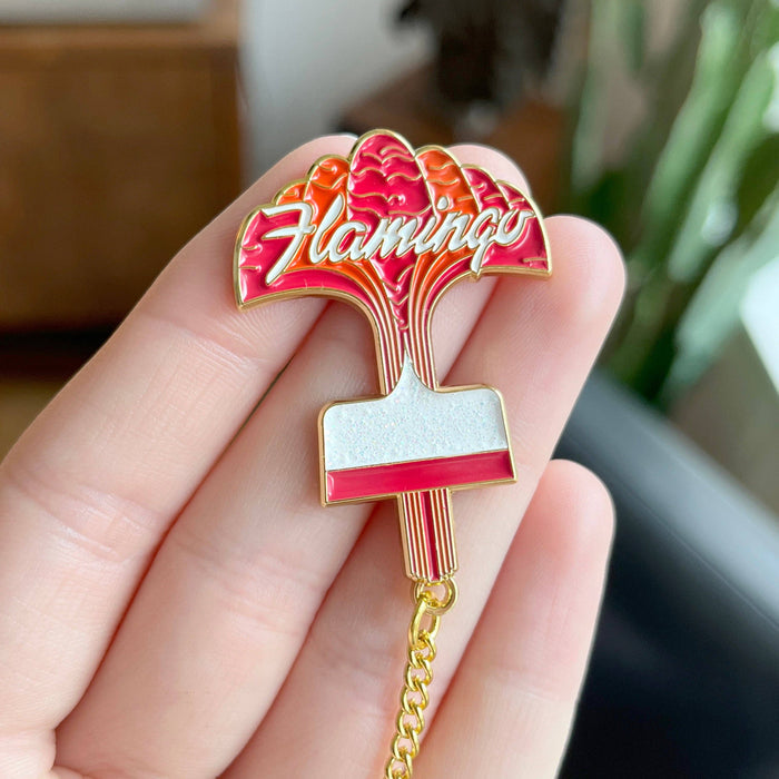 Flamingo Sign Pin