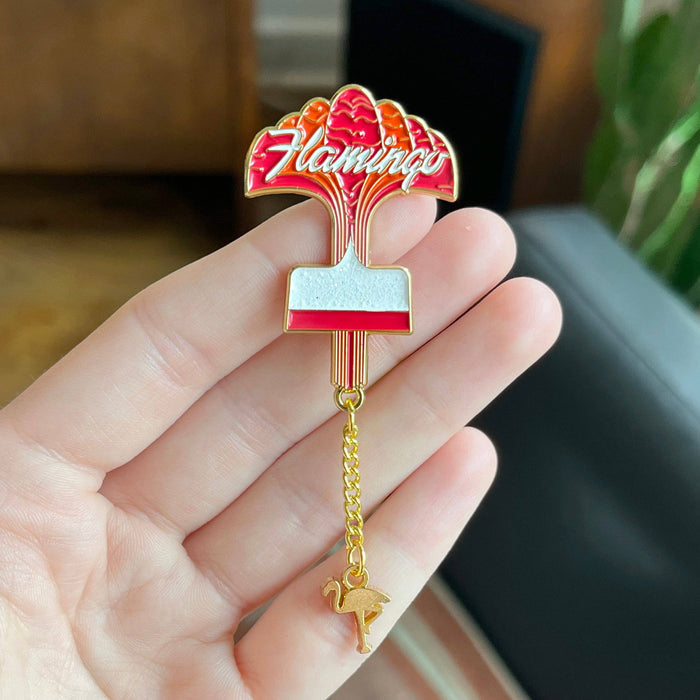 Flamingo Sign Pin