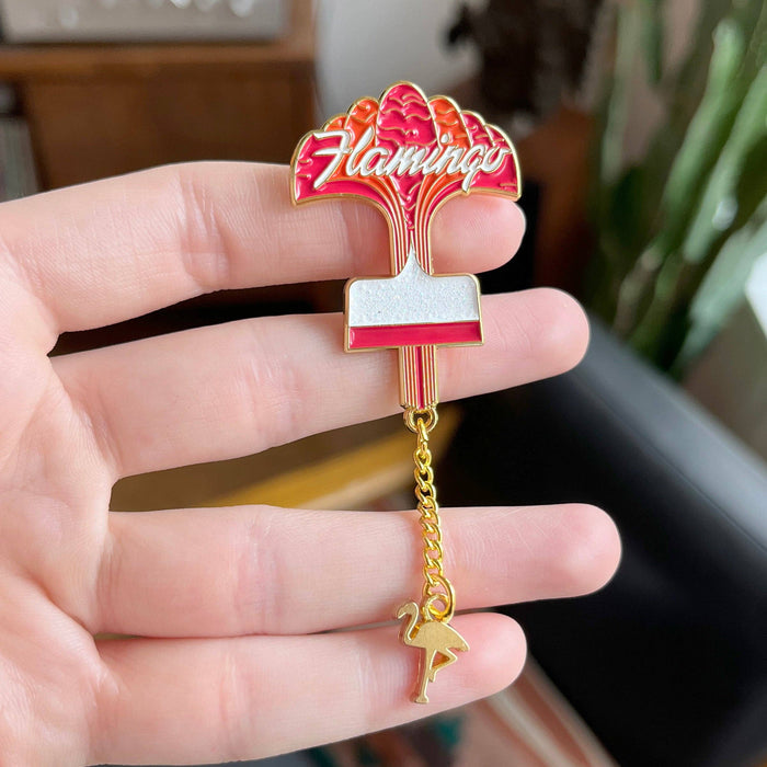 Flamingo Sign Pin