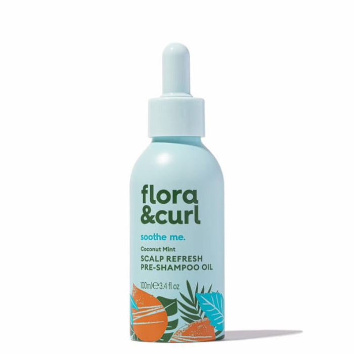 Flora & Curl Coconut Mint Scalp Pre-Shampoo Oil, pre shampoo treatment for curly hair