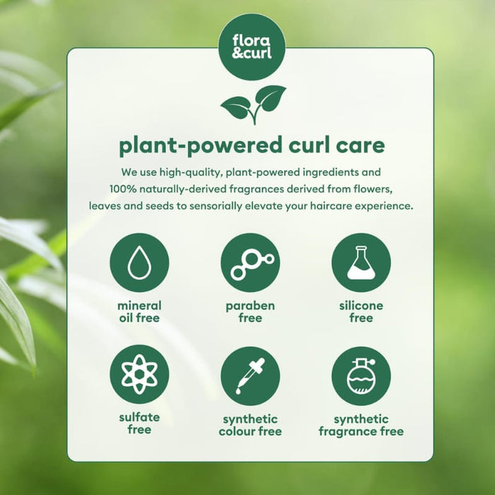 Flora & Curl Coconut Mint Scalp Pre-Shampoo Oil, suits wavy, curly and coily hair types