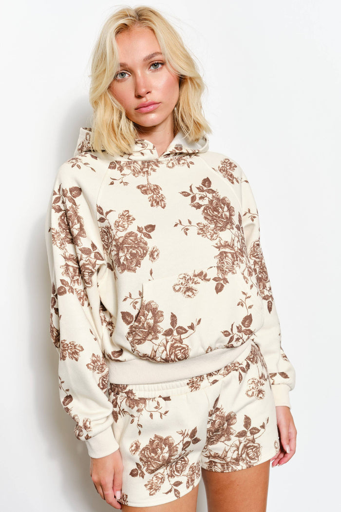 Floral Raglon Sweatshirt