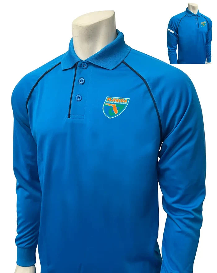 Florida (FHSAA) Smitty Men's Bright Blue Volleyball Referee LS Shirt