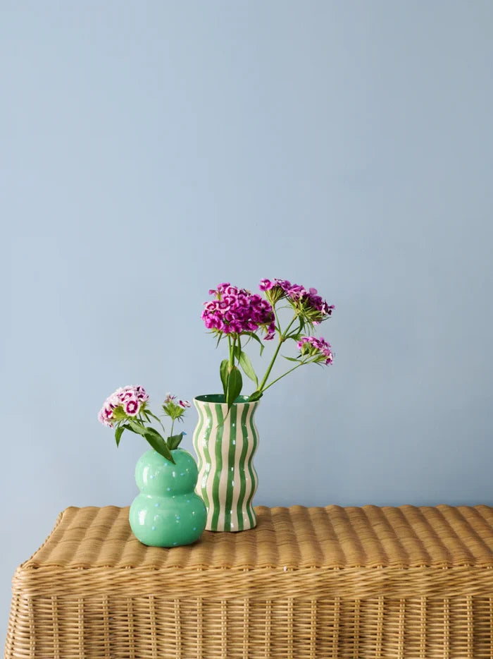 FONDA GREEN BLUE DOTTY VASE - Darling & Domain