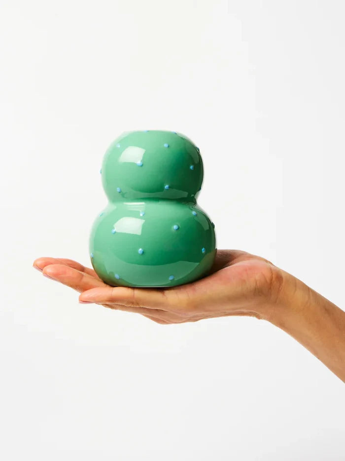 FONDA GREEN BLUE DOTTY VASE - Darling & Domain