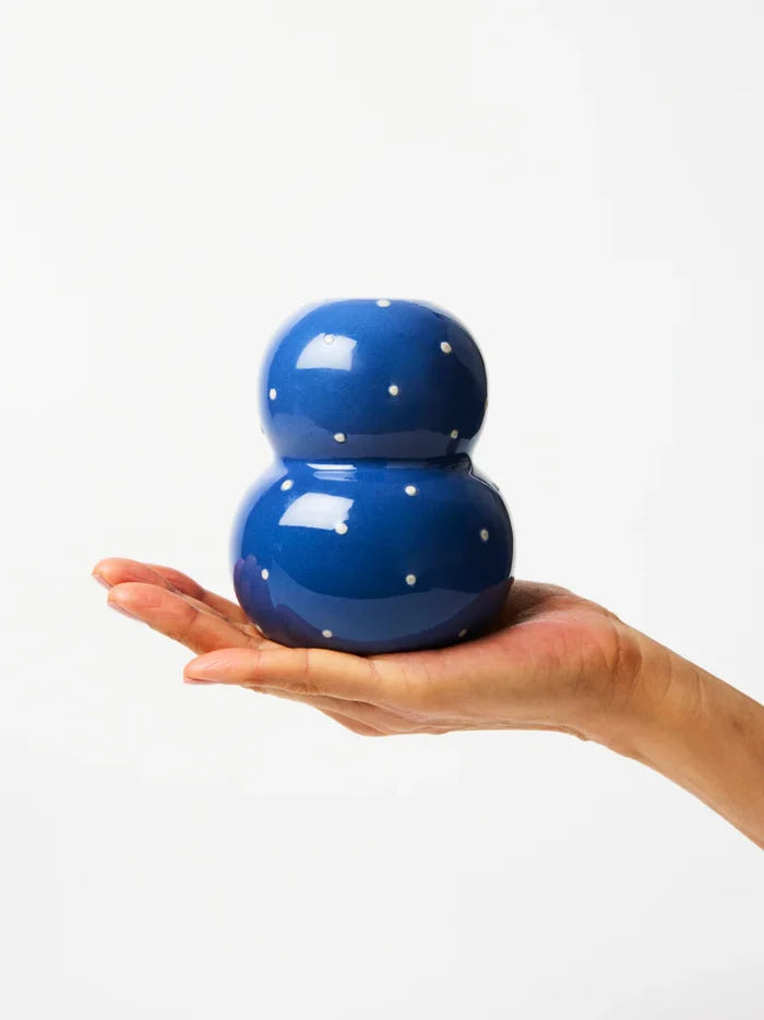 FONDA NAVY DOTTY VASE - Darling & Domain