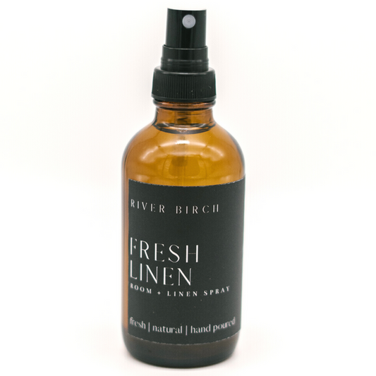Fresh Linen - 4 oz Amber Glass Room + Linen Spray