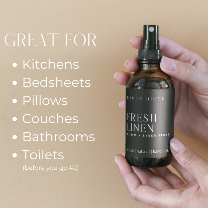 Fresh Linen - 4 oz Amber Glass Room + Linen Spray