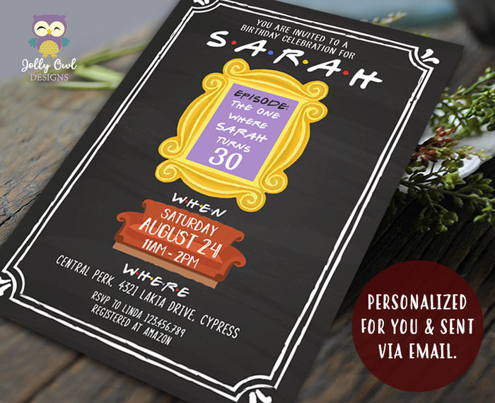FRIENDS TV Show Party Invitation