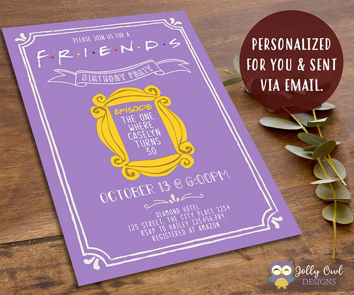 FRIENDS TV Show Party Invitation