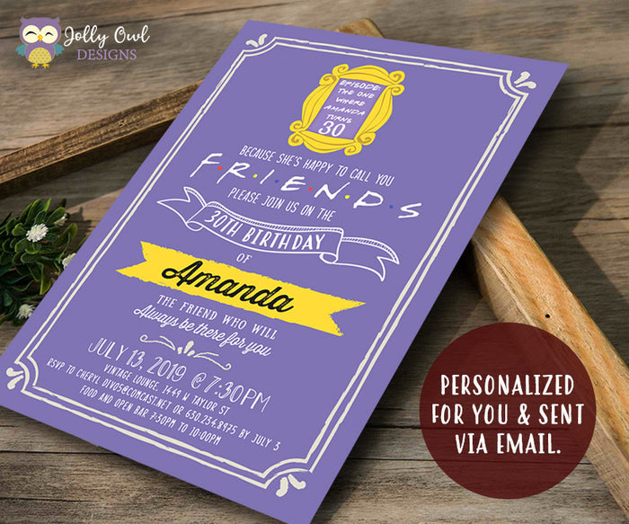 FRIENDS TV Show Party Invitation