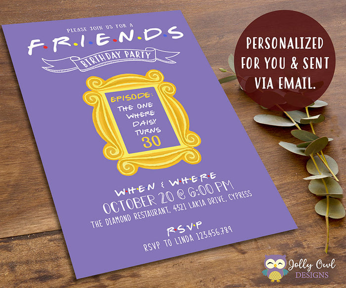 FRIENDS TV Show Party Invitation