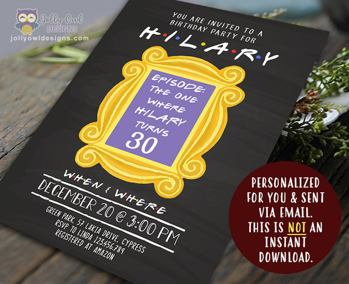 FRIENDS TV Show Party Invitation