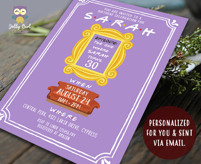 FRIENDS TV Show Party Invitation