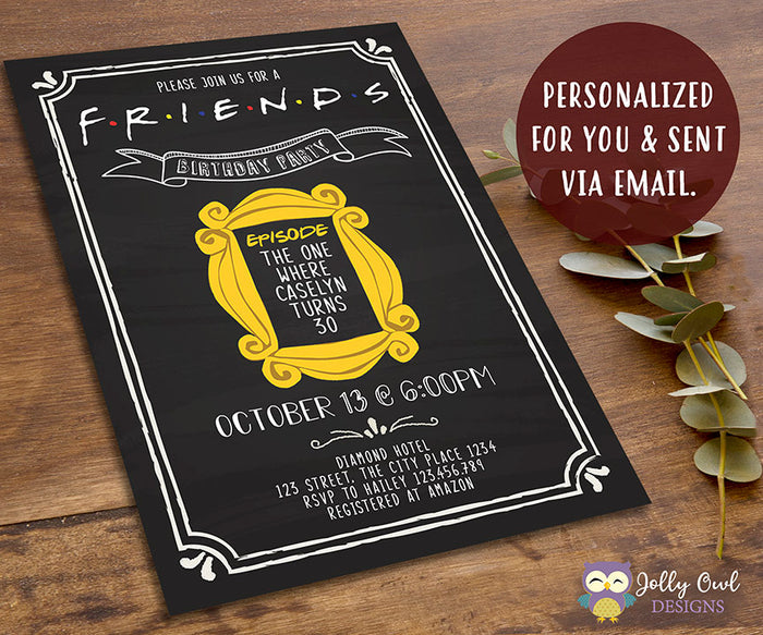 FRIENDS TV Show Party Invitation