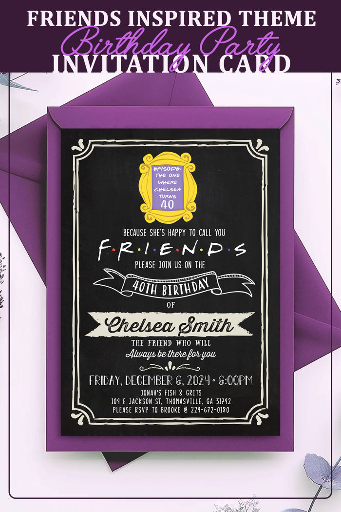 FRIENDS TV Show Party Invitation - Jolly Owl Designs