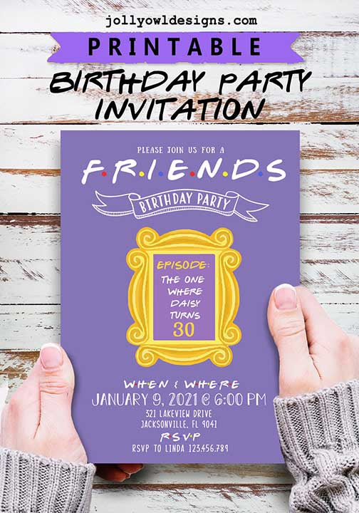 FRIENDS TV Show Party Invitation