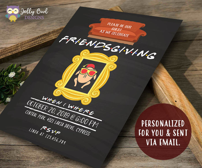 FRIENDS TV Show Thanksgiving Party Invitation