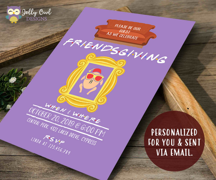 FRIENDS TV Show Thanksgiving Party Invitation