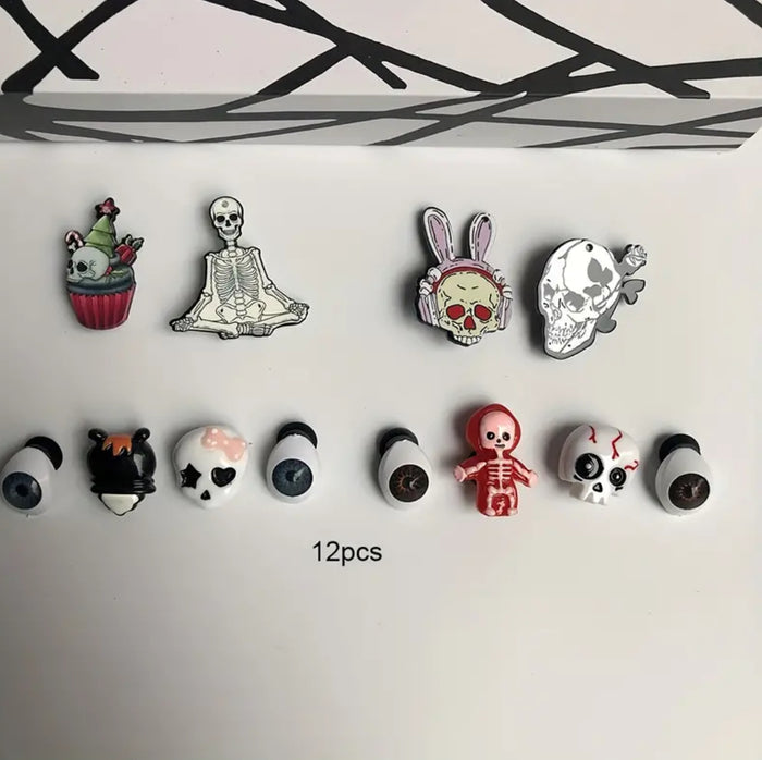 “G-Bitz” 12 piece Skeleton Series Shoe Accessories