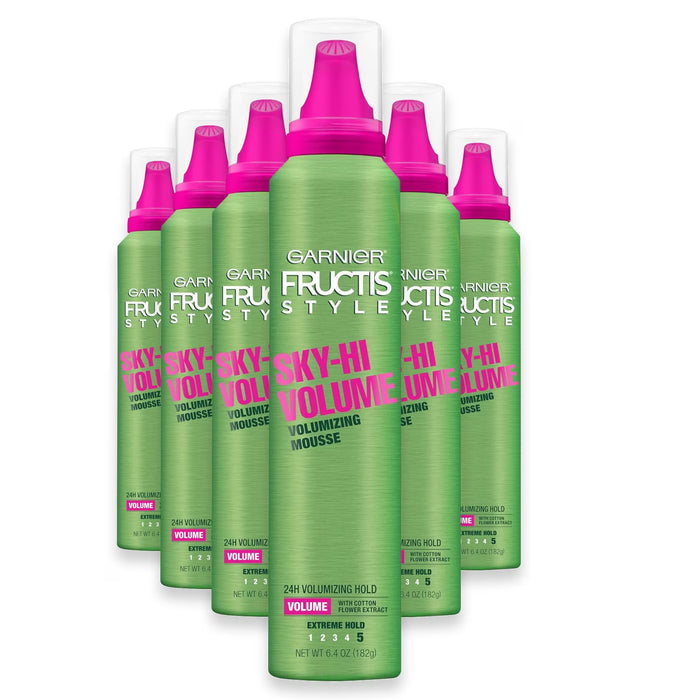 Garnier Fructis Sky-Hi Volume Mousse - 6.4 oz - 6 Pack