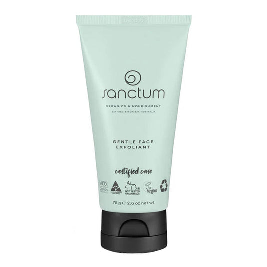 Sanctum Gentle Face Exfoliant tube on a white background.