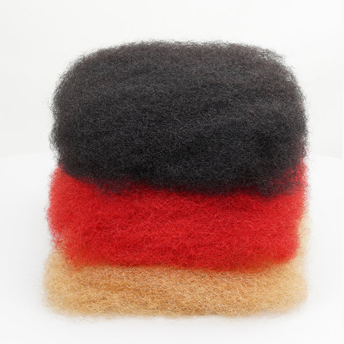 Germany Flag Colored Kinky Braids Human Hair Pack