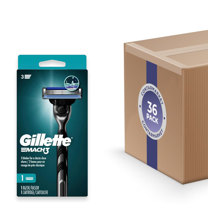 Gillette Mach3 Men’s 3-Blade Razor - 1 Ct - 36 Pack