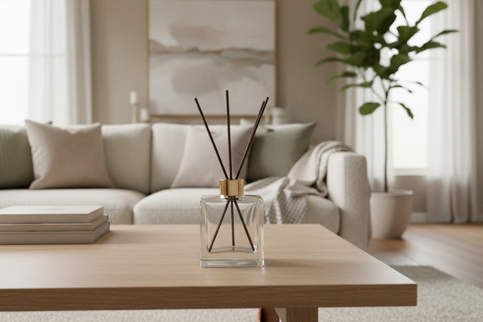 Glass Reed Diffuser Square Bottle 200ml, Empty - EMPORIO ITALIANO