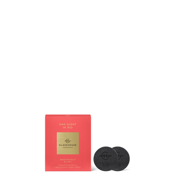 Glasshouse Fragrance Fragrance accessories One Night in Rio (2 Disks last ones) Glasshouse Car Diffuser Replacement Scent Disks