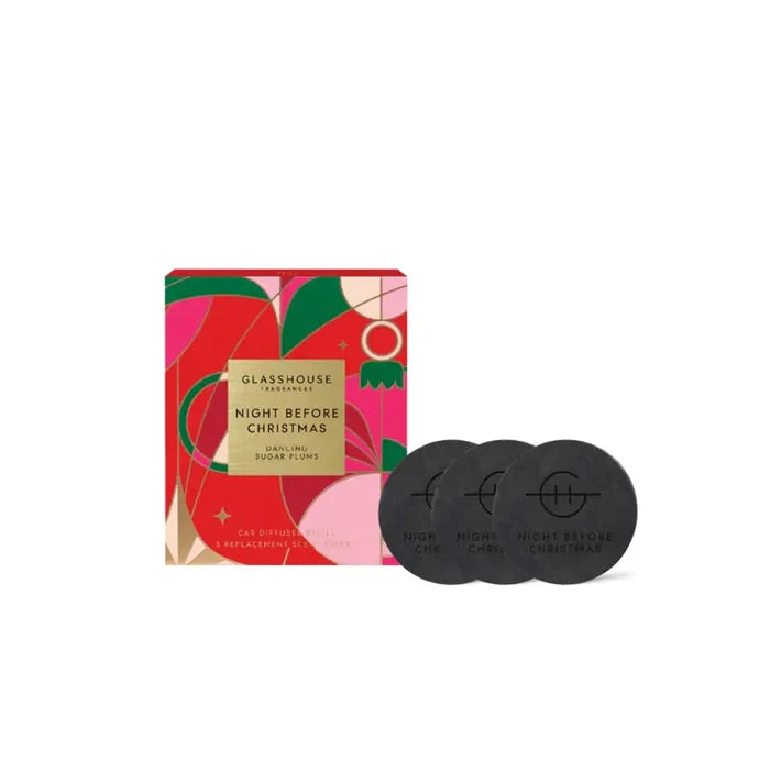 Glasshouse Fragrance Fragrance accessories Night Before Christmas (3 Disks) Glasshouse Car Diffuser Replacement Scent Disks