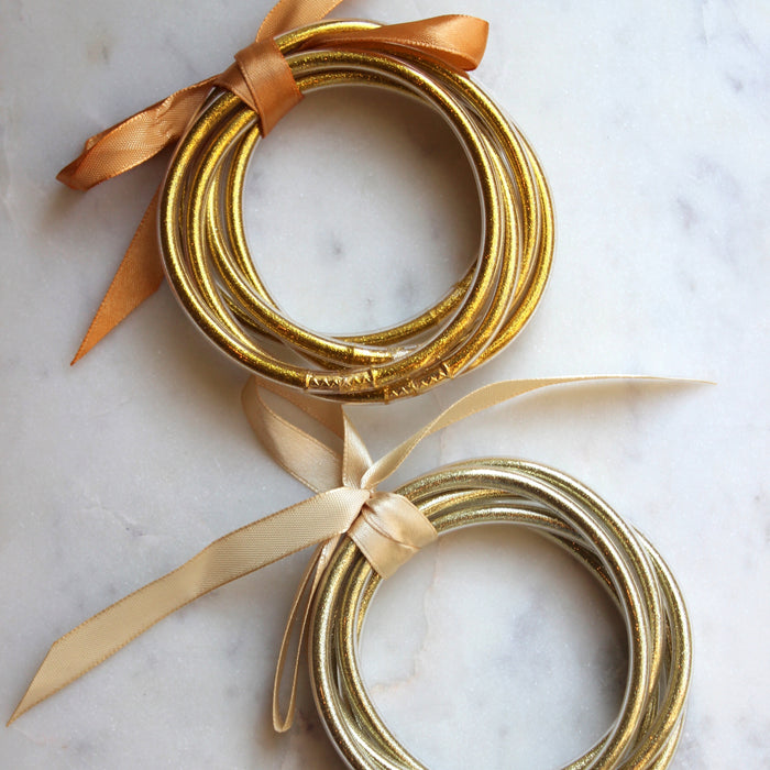 Gold Bangles, Gold Bracelets - set of 5