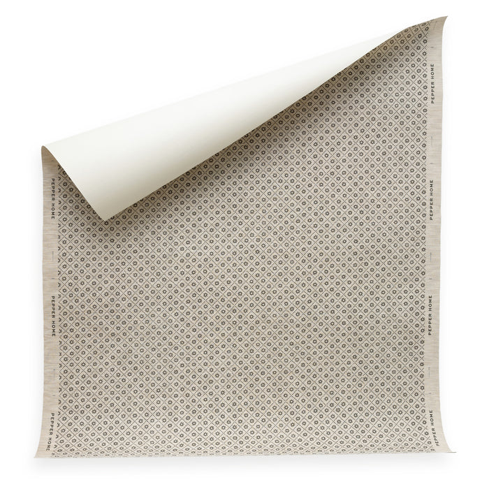 Goldie Charcoal wallpaper with a textured charcoal background and a small geometric diamond pattern, custom made-to-order design