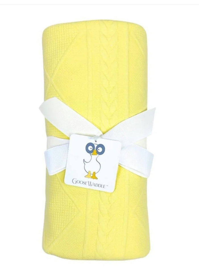 GooseWaddle Knit Baby Blankets - Yellow